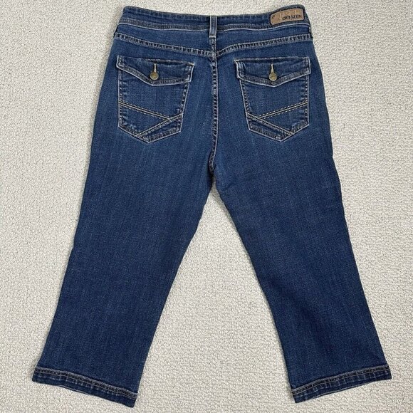 Denizen Levis Blue Jeans Capri Pant Size 12 Cotton Blend Stretch Mid Rise - Picture 2 of 10